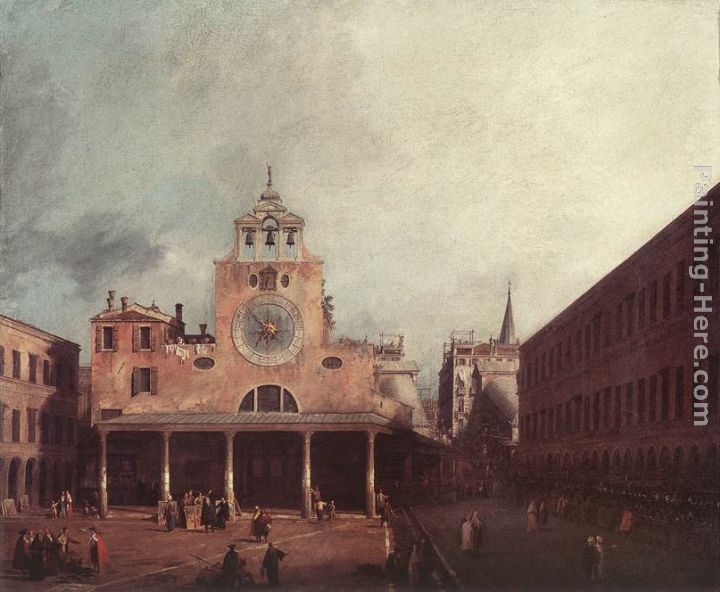 San Giacomo di Rialto painting - Canaletto San Giacomo di Rialto art painting